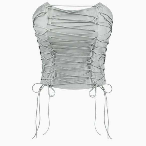 Micas Lace up strapless Top - Picture 1 of 6